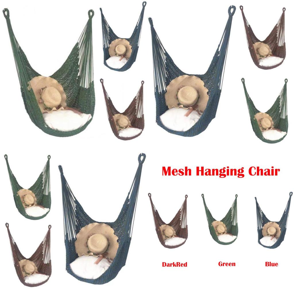 Сетчатое гамачное кресло-качели Подвесное сиденье-качели с подушкой Для сада на открытом воздухе Патио