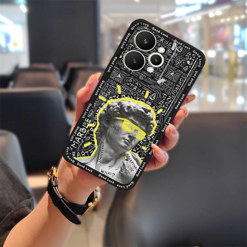 Роскошный чехол с аниме-девушкой для OPPO Realme15 Pro 5G - Однотонный, Молодежный дизайн, Зарубежная версия