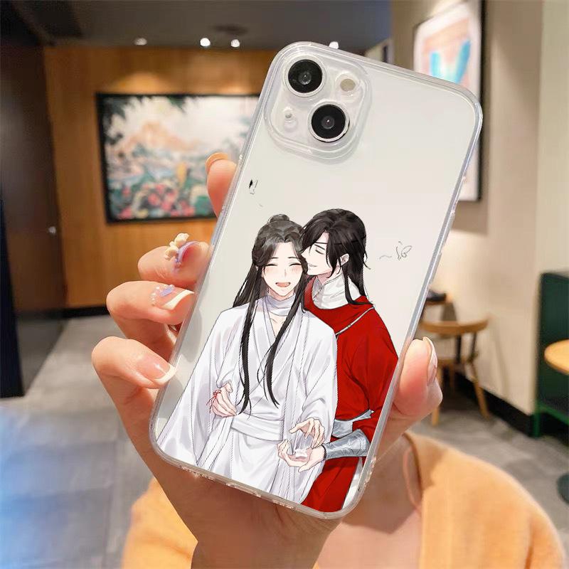 Прозрачный чехол для телефона «Благословение небожителей» для iPhone 15 16 14 13 12 11 Pro Max XS X XR SE 7 8 Plus Чехол с прямым краем
