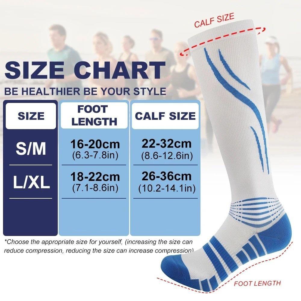1 пара дышащих спортивных компрессионных носков до колена для икр, велосипедных носков для икр, для бега