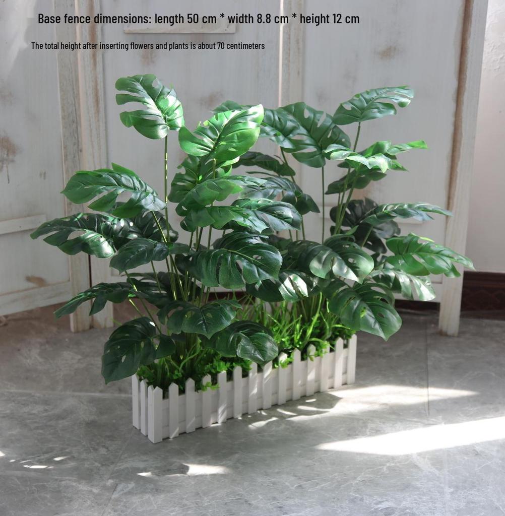 Большие напольные искусственные растения и цветочные бонсаи для декора коридора или ресторана