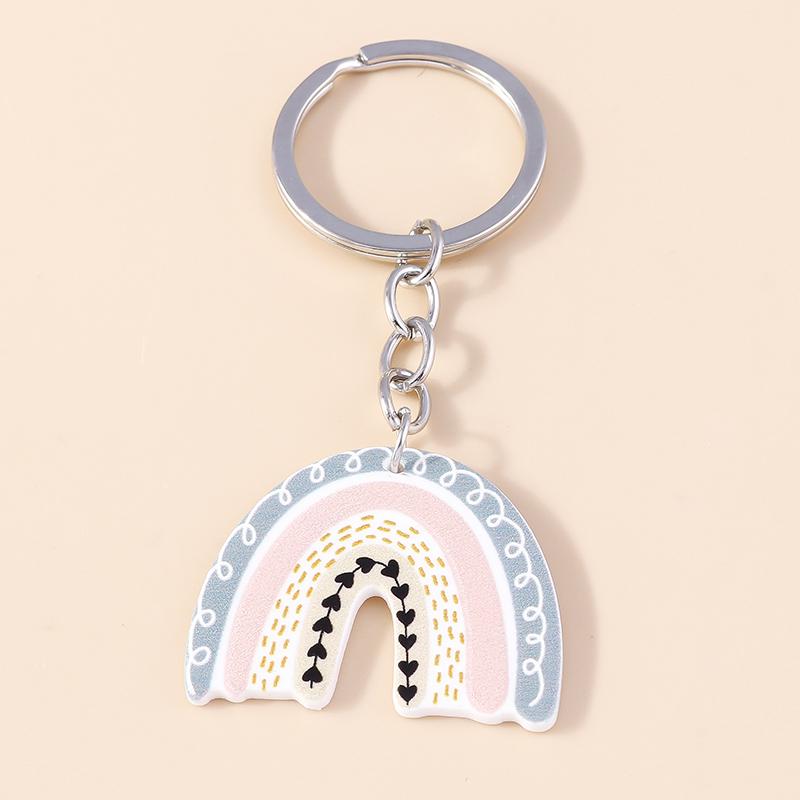 Разноцветный Радужный Брелок Улыбающееся Облачко Брелоки для Ключей Смоляные Брелоки для Женщин Девушек Сумки Подарок Ювелирные Аксессуары