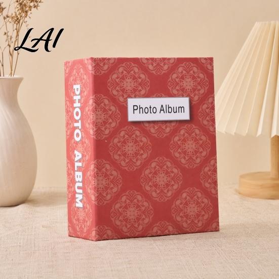 Easy Insert Photo Book Album 3 & 6 Inch Laminated Sleeve Vintage Classic Mini Scrapbook Album for Polaroids Standard Photos Portable Memory