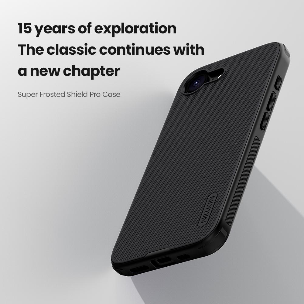 Для iPhone 16e чехол для телефона Nillkin Super Frosted Shield Pro Hard PC+TPU Shell противоударный задний чехол