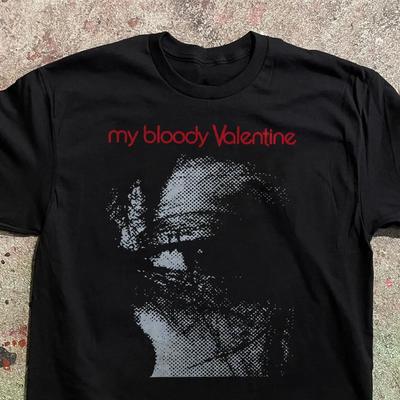 My Bloody Valentine Shoegaze Band T Shirt 90s Indie Rock Apparel Vintage Casual Graphic Breathable Slightly