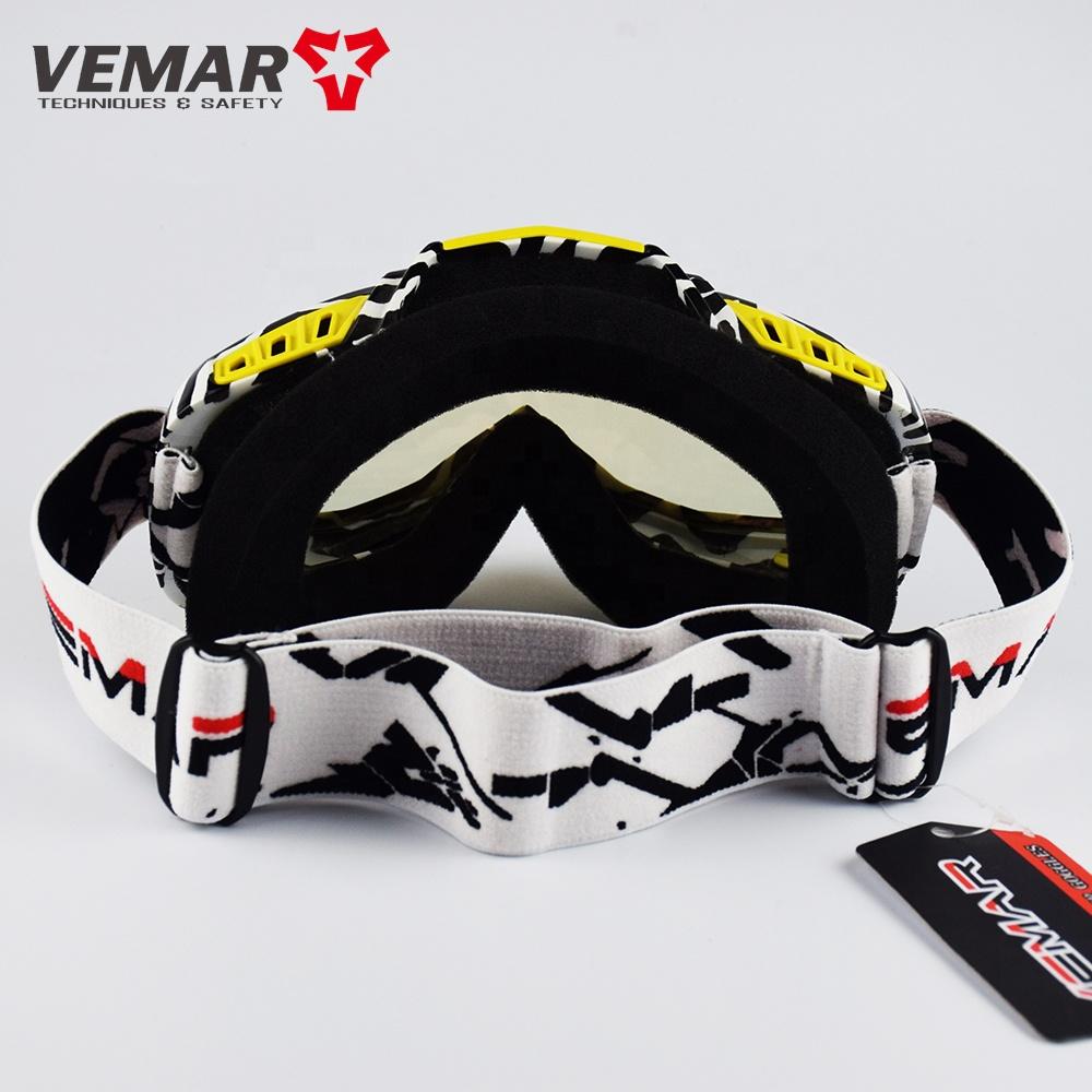 VEMAR Motorcycle Riding Goggles Off Road Helmet Goggles Ski Sport for Motocross Racing MTB ATV Bike Goggles Glasses Men Women