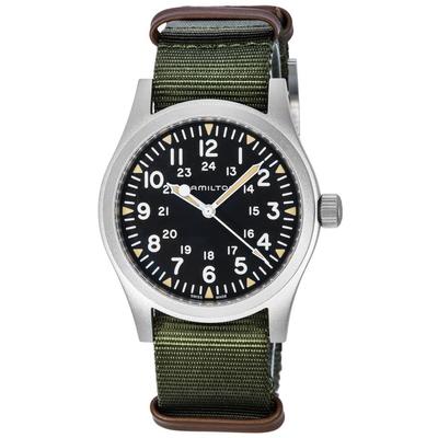 Khaki Field Nylon Strap Black Dial Mechanical H69529933 Мужские часы