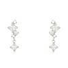 ESTELLE [Official] Women's Earrings, 10K White Gold with Cubic Zirconia, 0222-9384-0019-0000