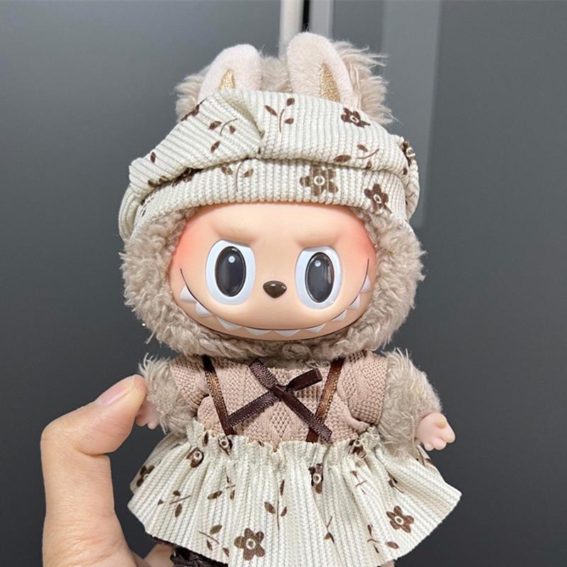 Одежда для мини-кукол, аксессуары для плюшевой виниловой куклы Лабубу, костюм для отдыха, юбка, плюшевая игрушка, одежда, только одежда, детский подарок