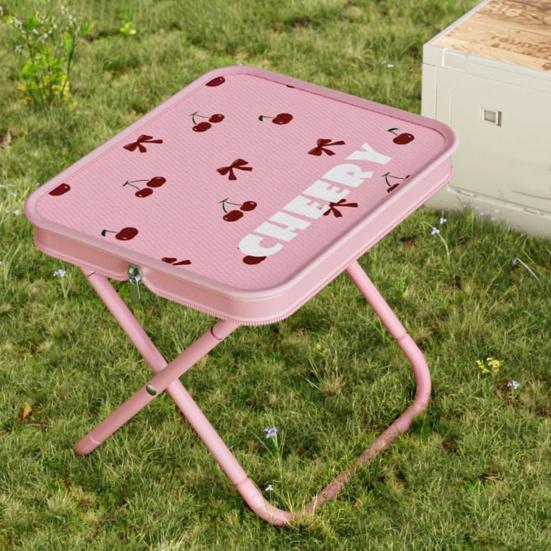 Outdoor Folding Stool with Carry Bag Portable Lightweight Heavy Duty Camping Backpacking Beach Picnic Fishing Collapsible Chair Seat