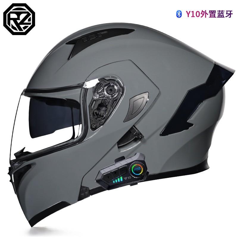 Unisex Full Face Motorcycle Helmet With Bluetooth Headset Scooter Electric Bike Riders All Season Use