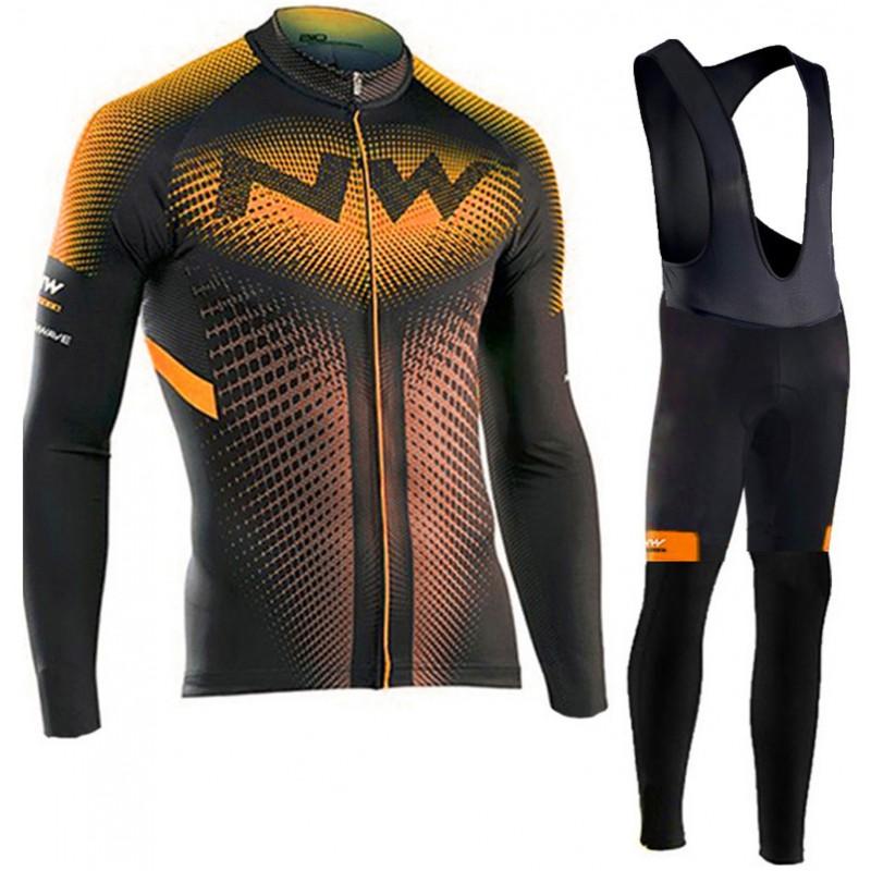 Men Women Cycling Jersey Set Long Sleeve Quick Dry Breathable Mountain Bike Outfit Winter