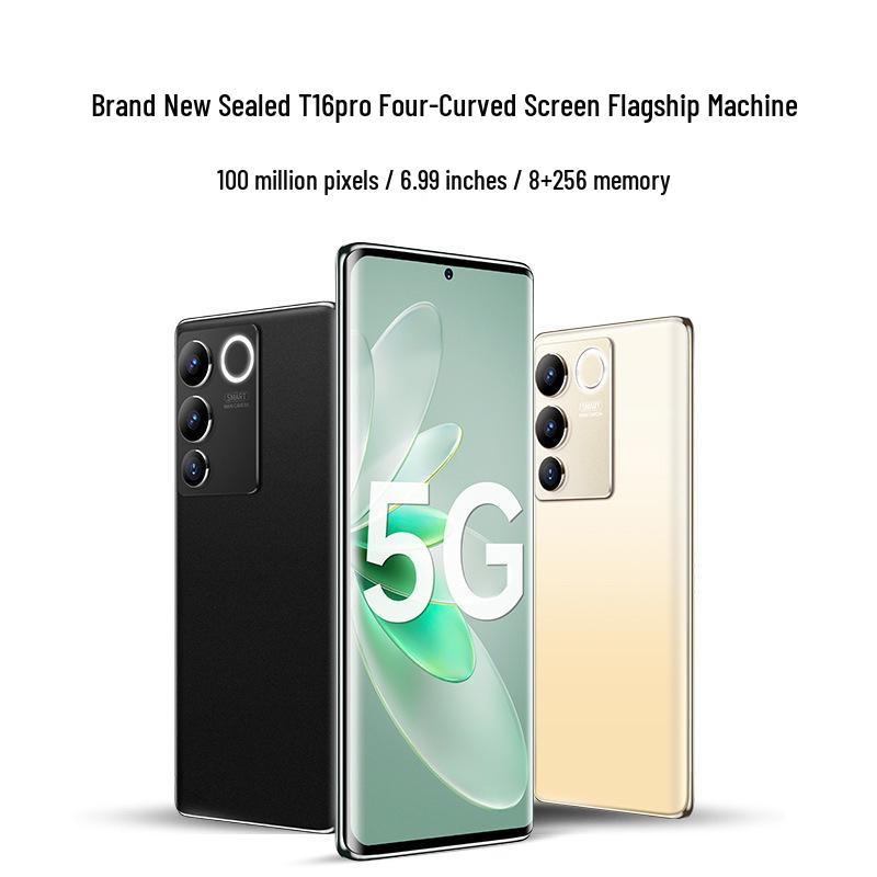 T16Pro: Флагманский 5G-телефон с 100 МП HD-камерой и четырехсторонним изогнутым экраном для продажи в 2026 году