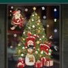 New Christmas Decoration Window Stickers Santa Gifts Merry Christmas Mirror Sticker Xmas Tree Window Glass Sticker New Year 2023