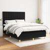 3142659 vidaXL Divan Bed with Mattress Black 140x200 Cm Fabric