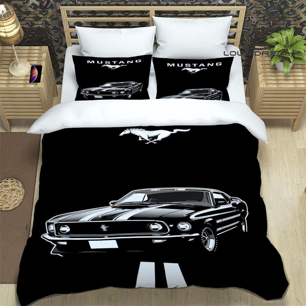 3D M-Mustang car LOGO printed Bedding Sets exquisite bed supplies set duvet cover comforter set bedding set luxury birthday gift
