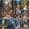 Алмазная вышивка Дом Улица Дерево Набор для DIY Мозаика Пейзаж Замок Подходит для Взрослых Начинающих Домашний Декор