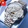 OLEVS Luxury Original Mens Watch Flywheel Automatic Mechanical Watch Waterproof Perpetual Calendar Watches For Man Gift 6701
