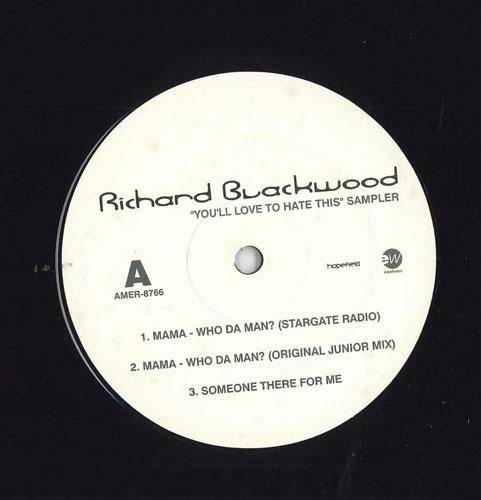 12-дюймовая пластинка RICHARD BLACKWOOD You'll Love To Hate This AMER8766 EASTWEST 2000 Неизвестный Рэп Хип-Хоп Ритм-н-Блю Б/У