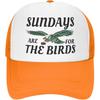 Sundays Are For The Birds Trucker Hat Breathable Polyester Mesh Adjustable Baseball Cap