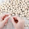 300Pcs 6-14mm Wooden Beads Stainable Natural Round Beads  DIY Jewelry Making, Bracelets