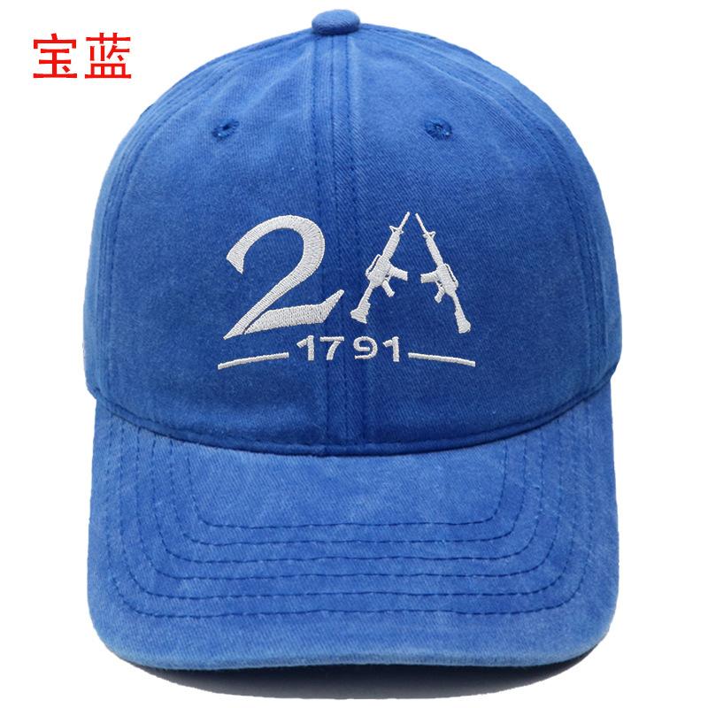New A--Embroidered baseball cap Washed retro men's and women's casual outdoor sports sun hat