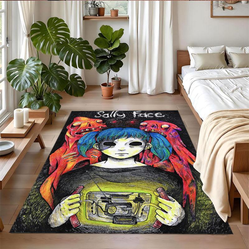 Crystal Velvet Rug Soft Non Slip Indoor Floor Mat Home DecorSally Face