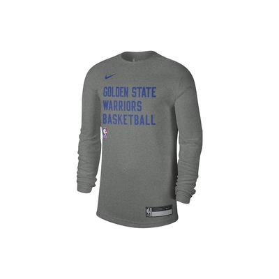 Футболка с круглым вырезом и длинным рукавом Dri-FIT NBA Letter Print, сезон 23-24, мужская, Golden State Warriors, серая FD9949-063