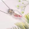 Drop Heart Steel Chain Glaze Vial Necklace Essential Oil Pendant Memorial Jewelry Perfume Jewellery