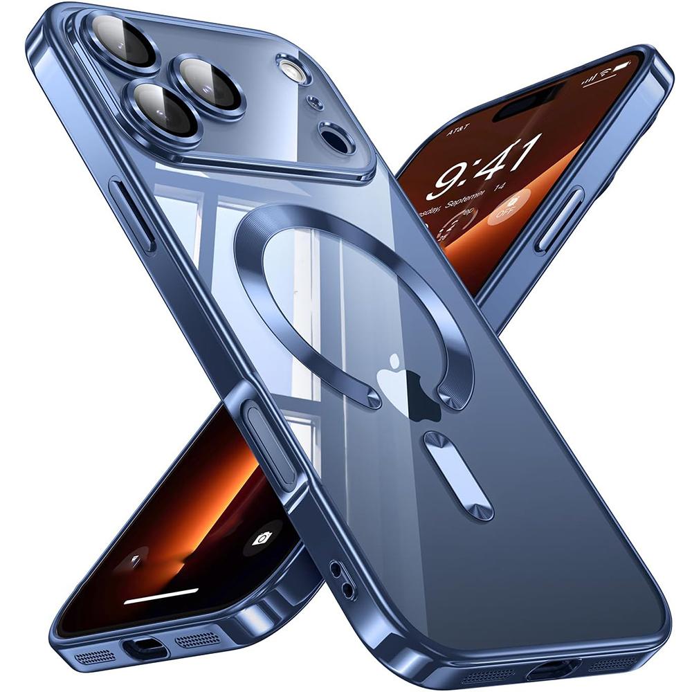 Магнитный Чехол Для Magsafe Для iPhone 17 Air 16 15 14 13 Pro Max Мягкий Прозрачный Прозрачный Блестящий Покрытие Силиконовый TPU Чехол