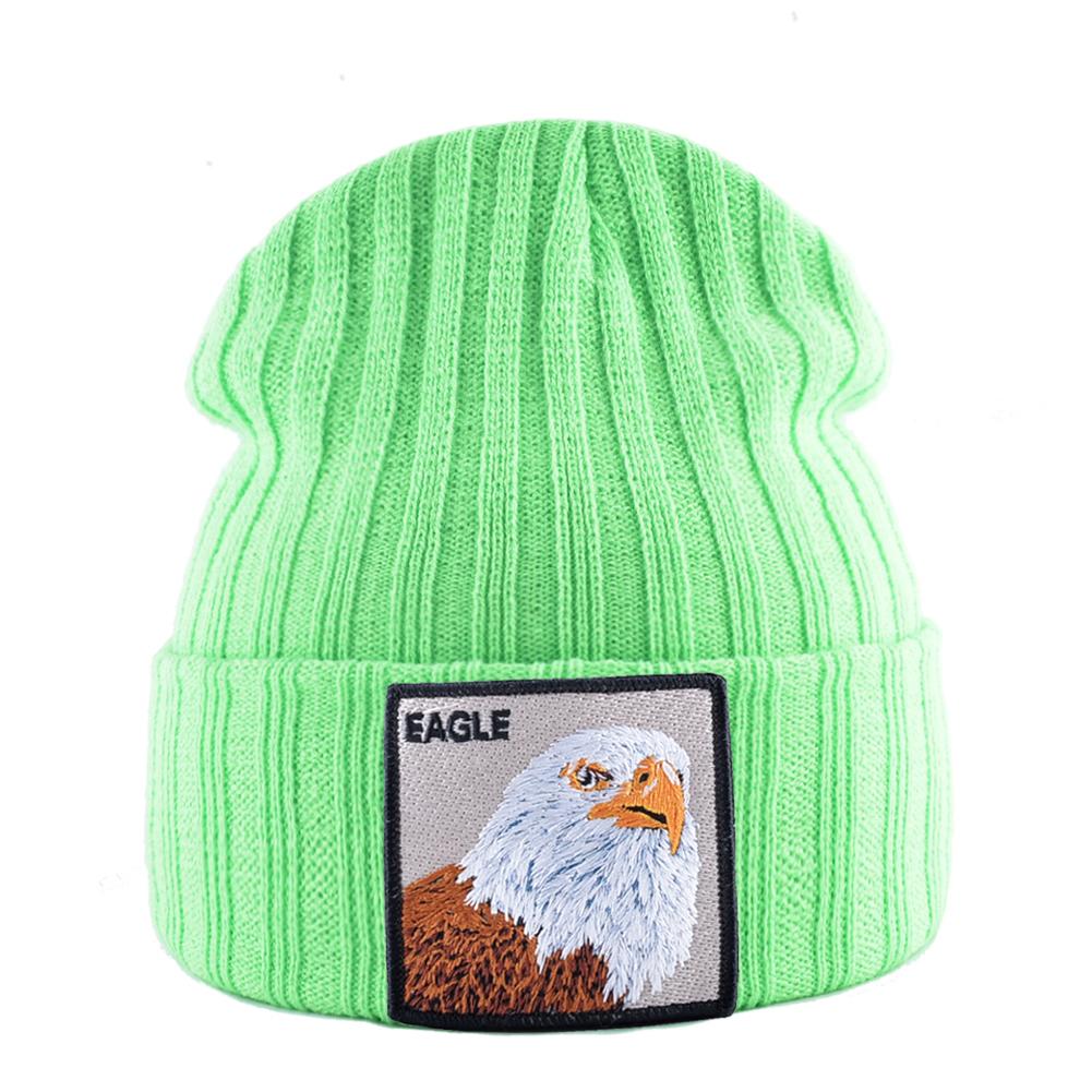 Hats For Knitted Fashion New Men Women Wolf Pattern Skullies Beanies Unisex Knitting Streetwear Hip Hop Bonnet Caps Kpop Gorras