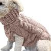 Dog Sweater Turtleneck Pet Sweater Warm Knitted Pullover Stretchy Knitwear Dogs Clothes for Fall Winter Small Dogs Puppies