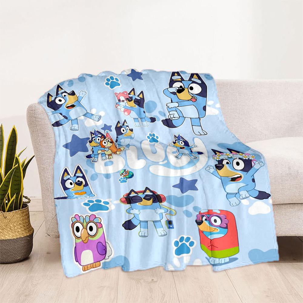 Bluey's Colorful Adventures Blanket Soft Warm Cozy Suitable for Bedding Picnics Seaside Four Seasons Multipurpose Warmthful Decor