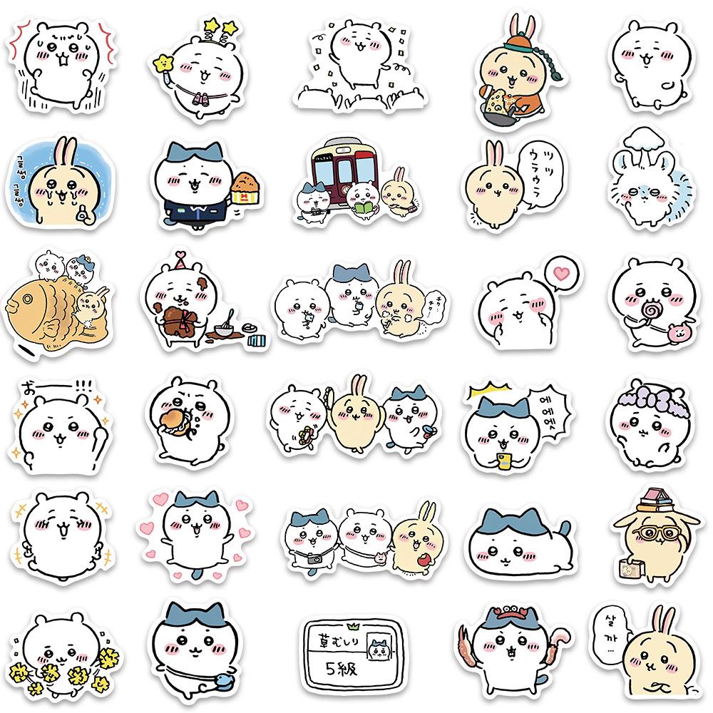 10/50 шт., кавайные аниме, мультяшные наклейки Chiikawa, милые креативные наклейки Chiikawa для разных целей