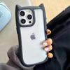 Очаровательный прозрачный акриловый чехол с кошачьими ушками для iPhone 15/16 Pro Max