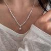 VENTFILLE 925 Sterling Silver Black Agate Necklace for Women Girl Snake Bone Chain Water Drop Jewelry Gift Dropshipping