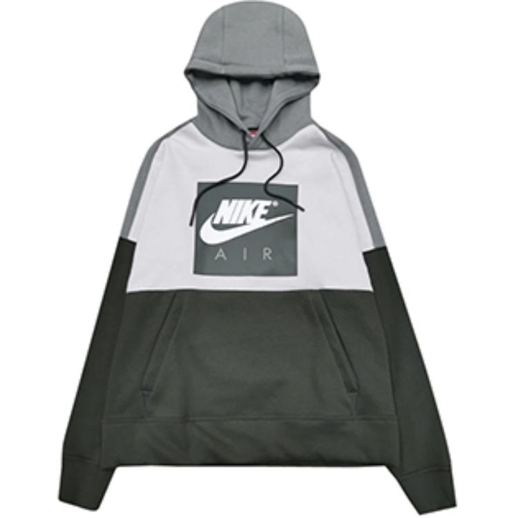 Nike Спортивная повседневная теплая толстовка с капюшоном, мужская толстовка серого цвета AT5258-072
