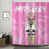 Mitsuri Kanroji Bathroom Shower Curtain Shielding Partition Shower Curtain Quick Dry Can Be Scrubable Light Opaque Bath