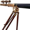 Black Leather Nautical Telescope Nautica Antique Double Barrel Designer Telescope