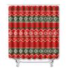 Christmas Shower Curtain Floor Mat Combination Four-Piece Set Kitchen Door Mat Bedroom Living Room Carpet