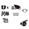 1 Set For Honda Civic 2006-2011 5D Carbon Fiber Pattern Car Interior Decals Trim