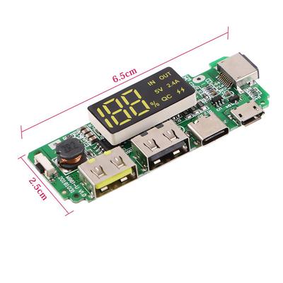 Плата зарядки 18650 Двойной USB 5V 2.4A QC Быстрая зарядка Модуль мобильного павербанка Плата защиты зарядки литиевой батареи 18650