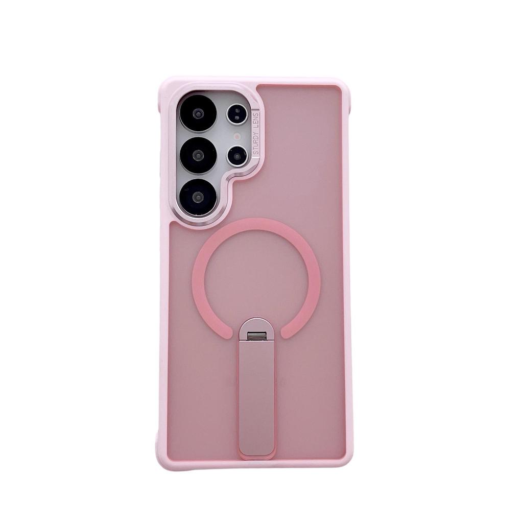 Samsung S25 Ultra Magnetic Phone Case, Frosted Stand, S24+ Drop-proof Protection