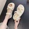 Fashion Beach Platform Pearl Outdoor Sandals for Women Roman Style Daily Wholesale Low Price Summer 2025 Comfortable Luxury Woman Shoes