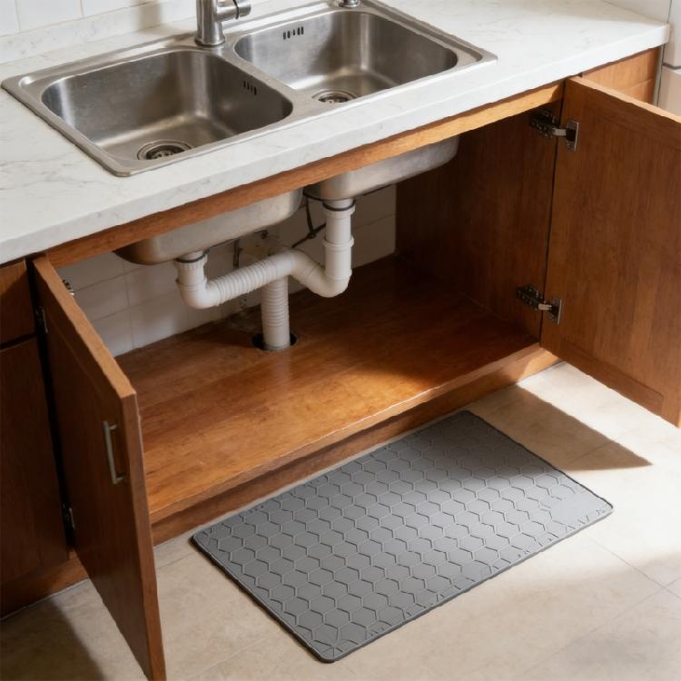 Practical Rubber Cabinet Pad Non Skid Shelf Liner For Home Organization And Hygiene