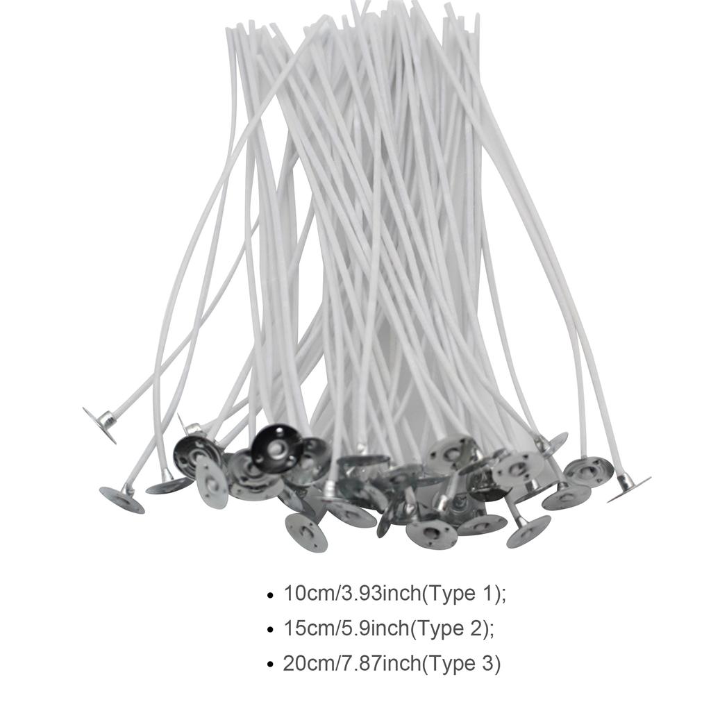 50 шт. фитили для свечей, предварительно вощеные фитили, набор для изготовления свечей, хлопковые предварительно вощеные фитили для свечей