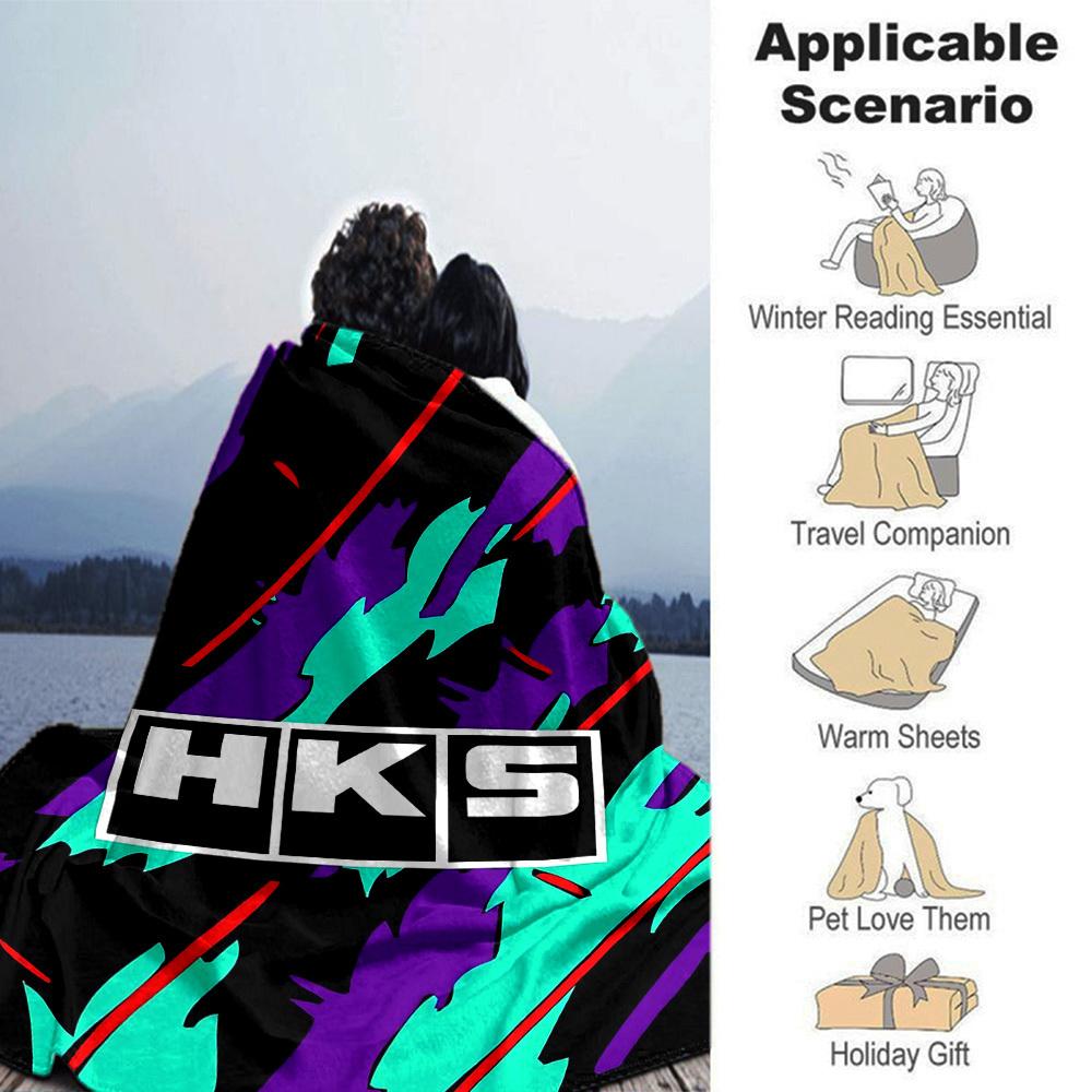 1pc HKS Soft Flannel All Season Throw for Home, Office, Outdoor UseDurable Comfort Soft Warm Throw for Home