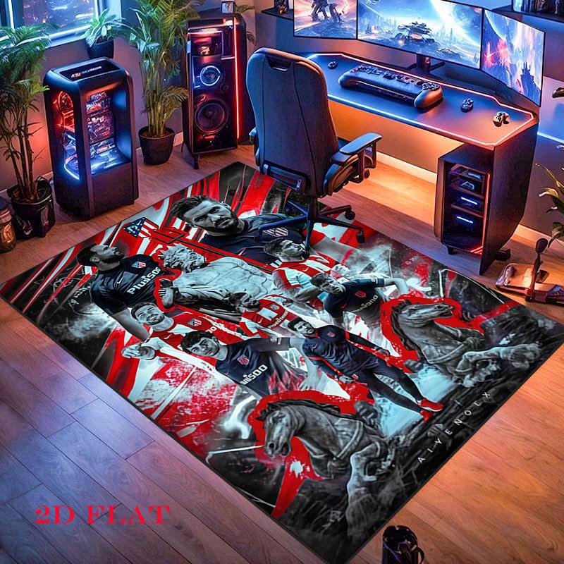 Atleti Carpet Rug for Living Room Bedroom Home Sofa Decoration,Kids play Nonslip Floor Mat