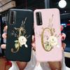 Модный Цветочный Чехол с Буквами Ударопрочный для Huawei P Smart 2021 Мягкий ТПУ Чехол для Huawei Y7A 2020 Y 7A Y7 A Чехлы для Телефонов 6.67"