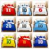 Competitive National Football Team Number Bedding Set Single Twin Double Queen King Cal King Size Bed Linen Set
